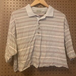 Cropped collared shirt